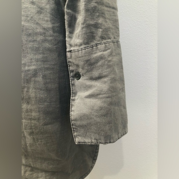 New Michael Stars Woven Linen Shirt Dress in Camo XS - Picture 4 of 6